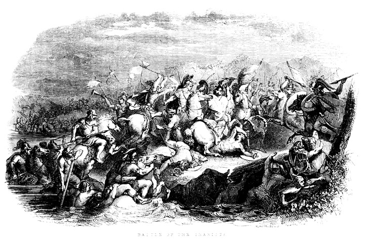 Alexandre em batalha na Pérsia