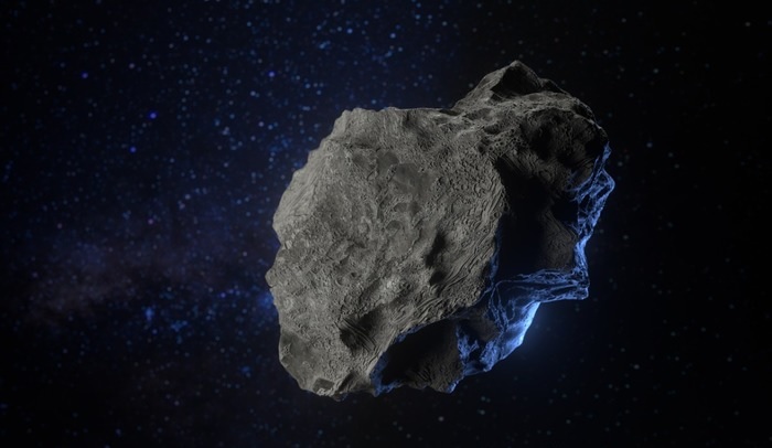 Asteroide vagando no espaço