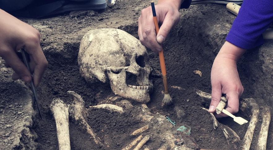 Arqueólogos descobrem esqueleto