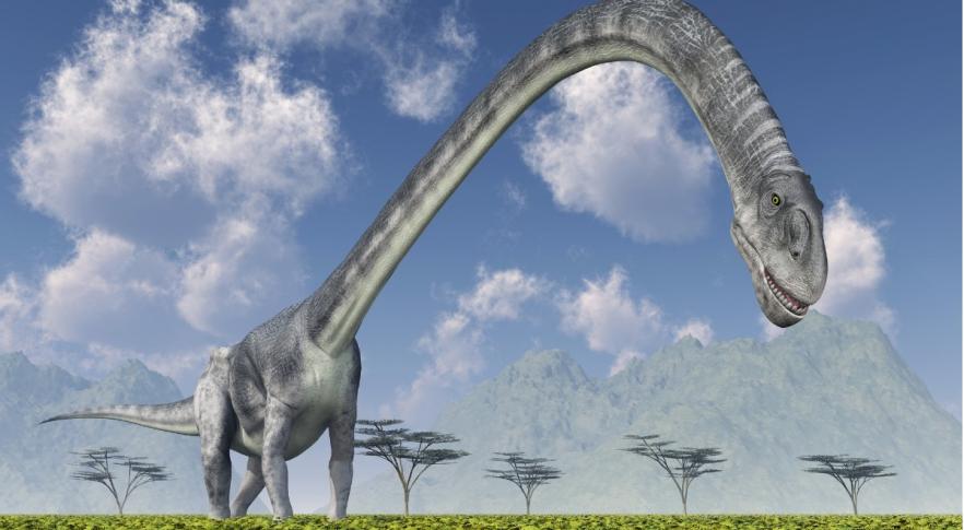 Dinossauro com pescoço longo