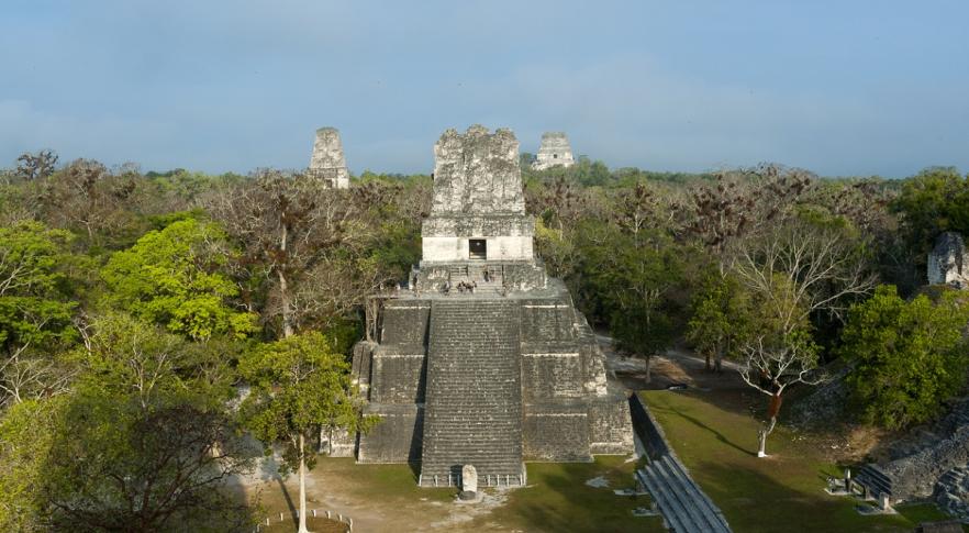 Templo maia na Guatemala