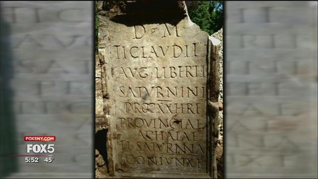 Lápide romana de quase 2 mil anos é encontrada em Nova York-0