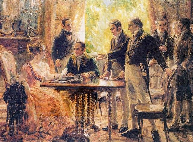 Maria Leopoldina assina o decreto da Independência do Brasil-0