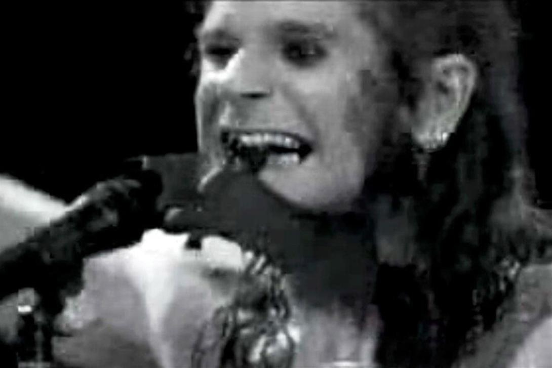 Ozzy Osbourne morde a cabeça de um morcego vivo durante um show-0