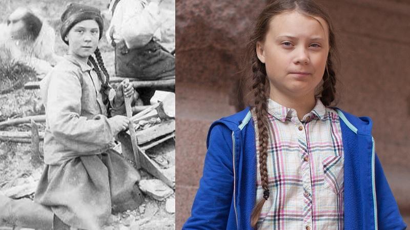 Greta Thunberg é uma viajante do tempo? Foto de 1898 mostra sósia da ativista sueca-0