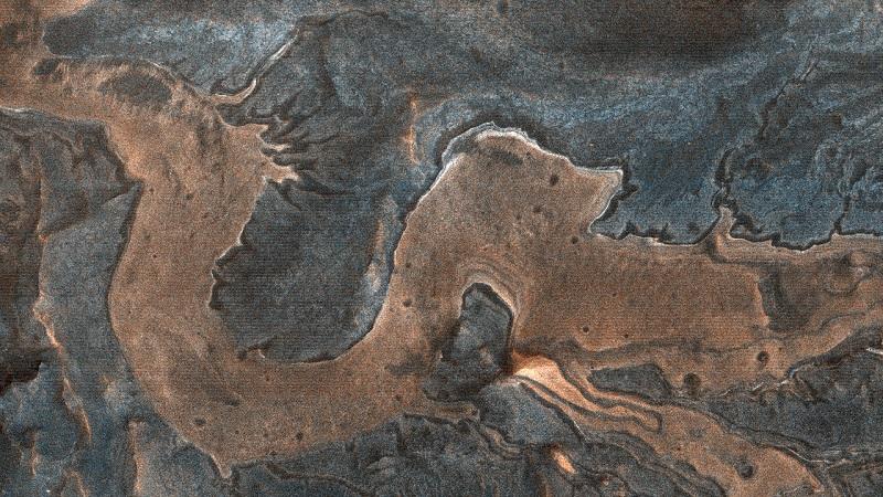 Sonda da NASA registra imagem de "dragão chinês" na superfície de Marte-0