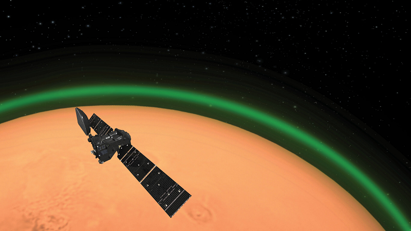 Brilho esverdeado na atmosfera de Marte é observado pela primeira vez-0