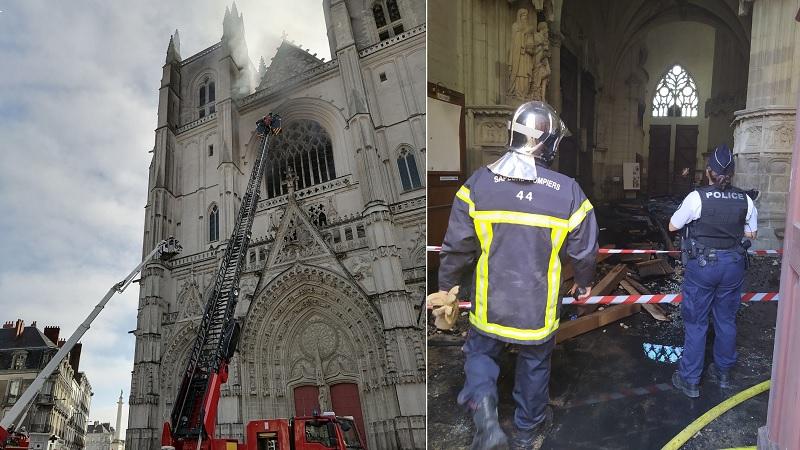 Incêndio na Catedral de Nantes, na França, pode ter sido criminoso-0