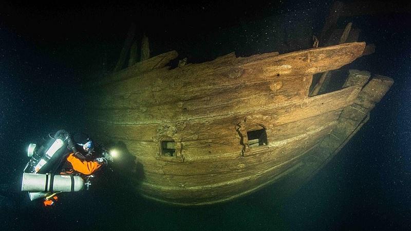 Navio naufragado há 400 anos no Mar Báltico é encontrado praticamente intacto -0