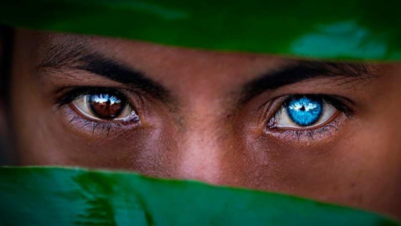A incrível mutação genética que gera olhos azul-turquesa e brilhantes em tribo-0