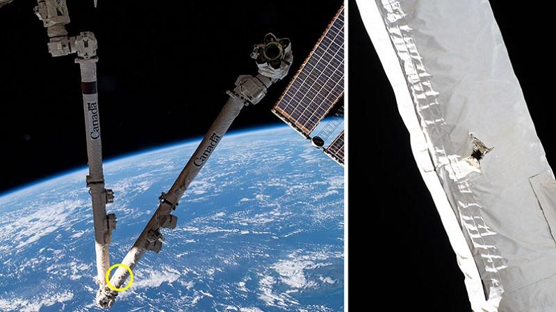 Estação Espacial Internacional é danificada ao ser atingida por detrito cósmico-0