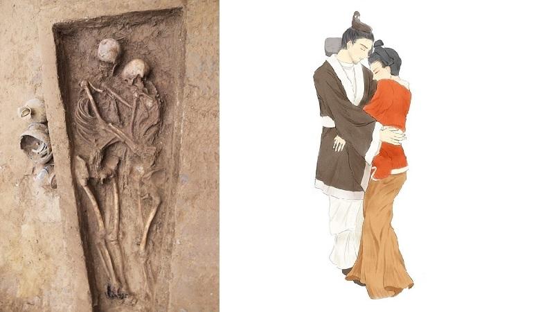 Esqueletos de "Romeu e Julieta" da China são encontrados em abraço de 1500 anos-0