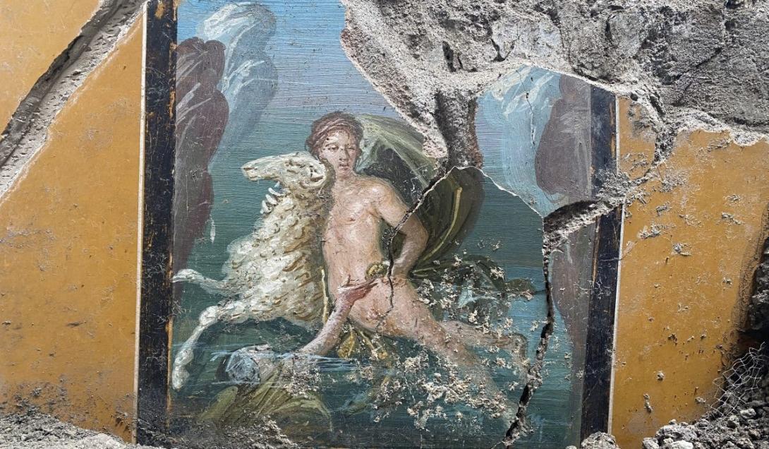 Afresco que retrata trágica história de irmãos mitológicos é encontrado em Pompeia-0